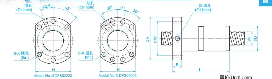 TBI DFS03210-3.8 tbi滚珠丝杆螺母规格